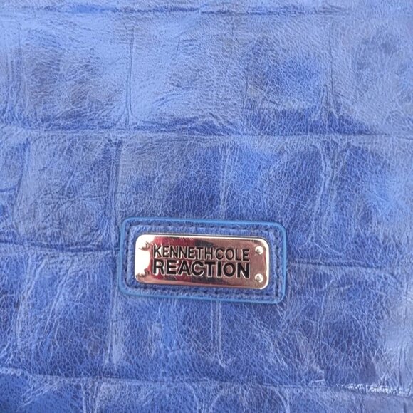 Kenneth Cole Reaction Studded Blue Small Crossbody Handbag Purse - Picture 2 of 11